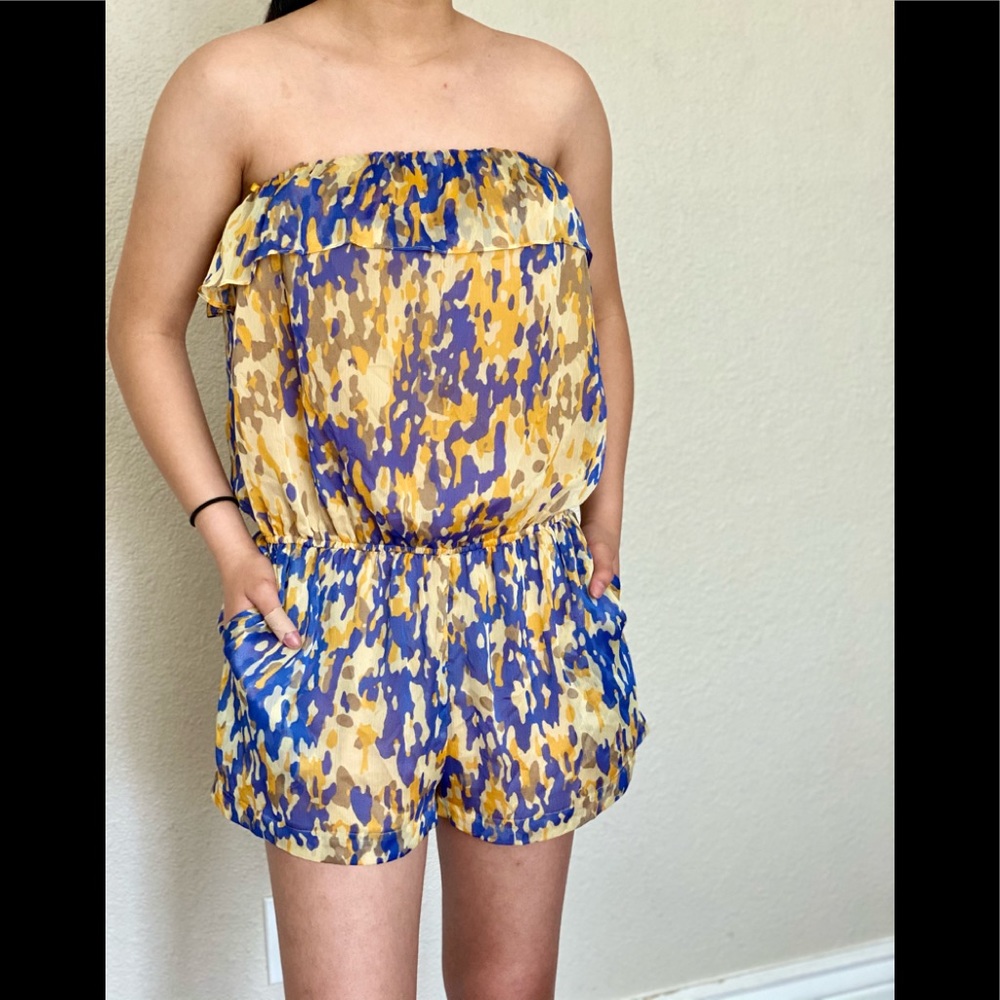 Collective Concepts -multicolor print romper, S